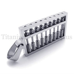 Silver Abacus Titanium Pendant