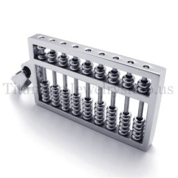Silver Abacus Titanium Pendant