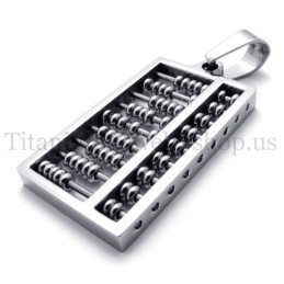Silver Abacus Titanium Pendant