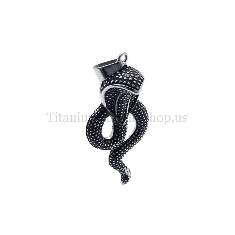 Black King Cobra Titanium Pendant