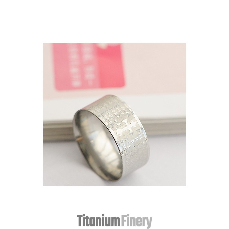 Bible Man Titanium Ring Cross Bible Man Titanium Ring Cross