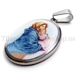 Madonna And Jesus Series Titanium Pendant