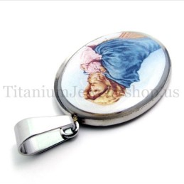 Madonna And Jesus Series Titanium Pendant