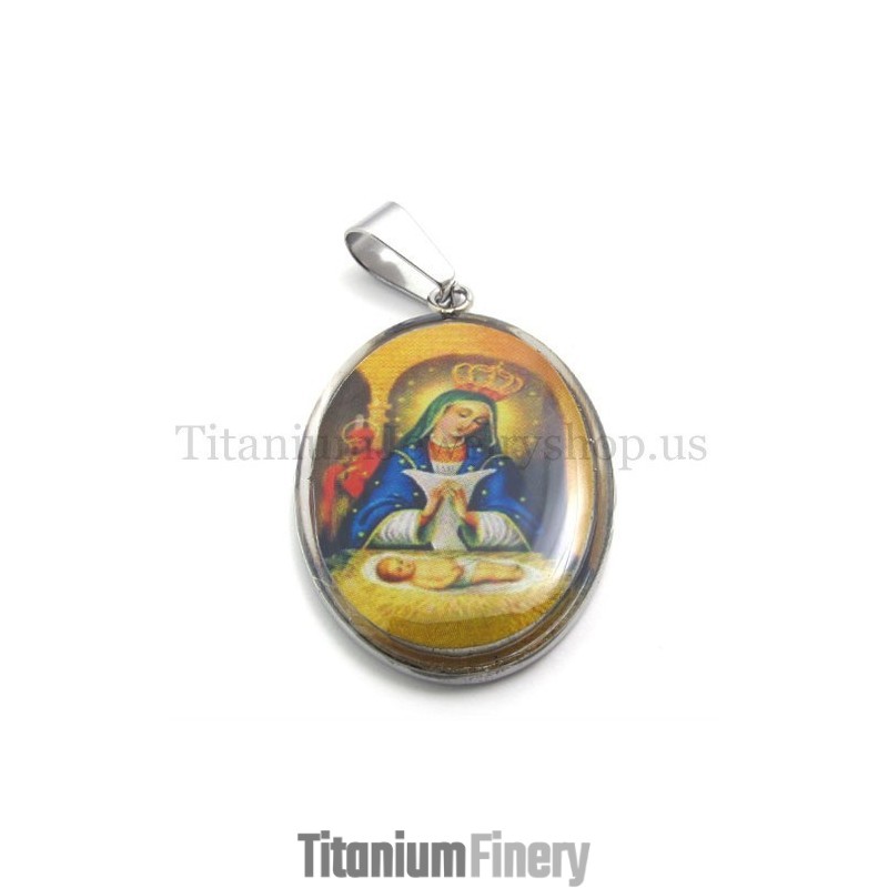 Madonna And Jesus Series Titanium Pendant Madonna And Jesus Series Titanium Pendant