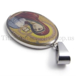Madonna And Jesus Series Pure Titanium Pendant