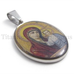 Madonna And Jesus Series Pure Titanium Pendant