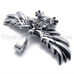 Expanding The Wings Of Eagles Titanium Pendant
