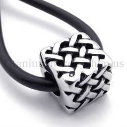 Cube Fortunate Bead Titanium Pendant