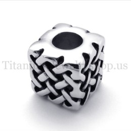 Cube Fortunate Bead Titanium Pendant