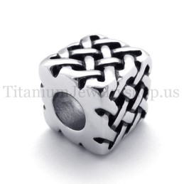 Cube Fortunate Bead Titanium Pendant