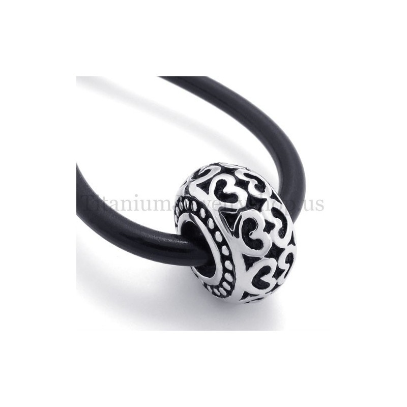 Drum Model Fortunate Bead Titanium Pendant
