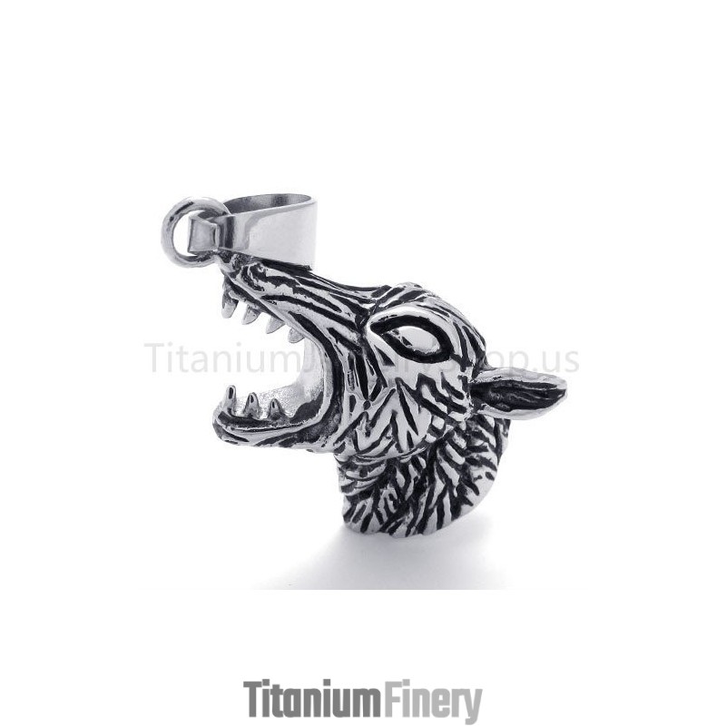 New Classical Wolf Head Titanium Pendant New Classical Wolf Head Titanium Pendant