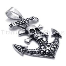 New Classical Pirate Ship'S Anchor Titanium Pendant