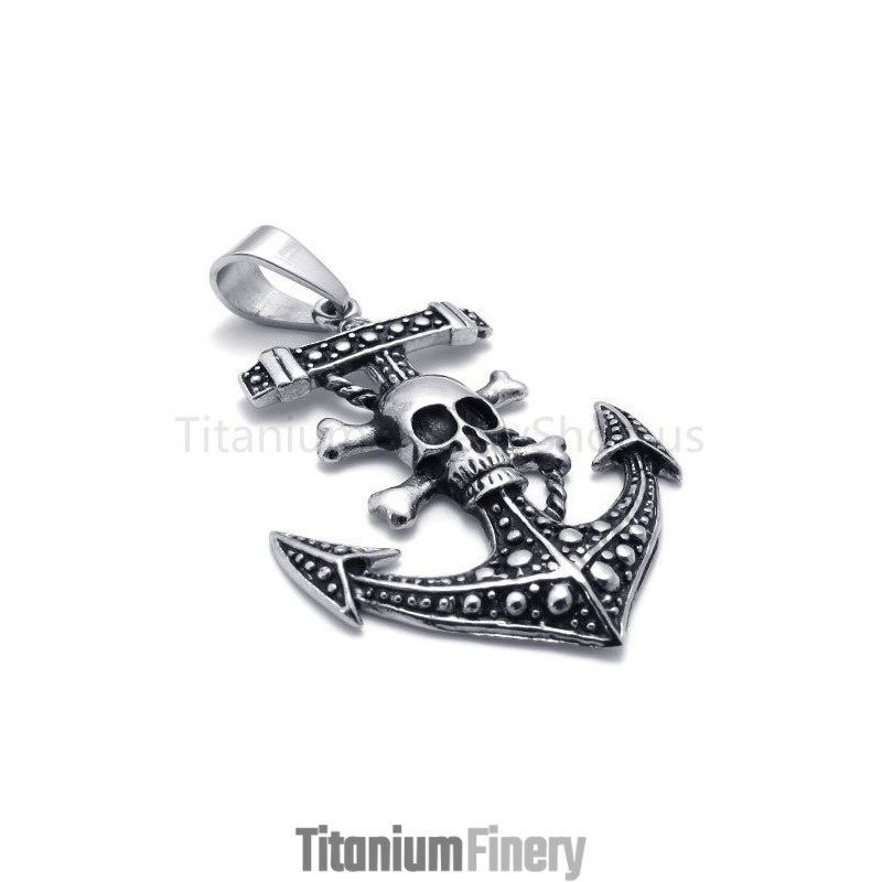 New Classical Pirate Ship'S Anchor Titanium Pendant New Classical Pirate Ship'S Anchor Titanium Pendant
