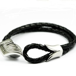 Titanium Leather Bracelet