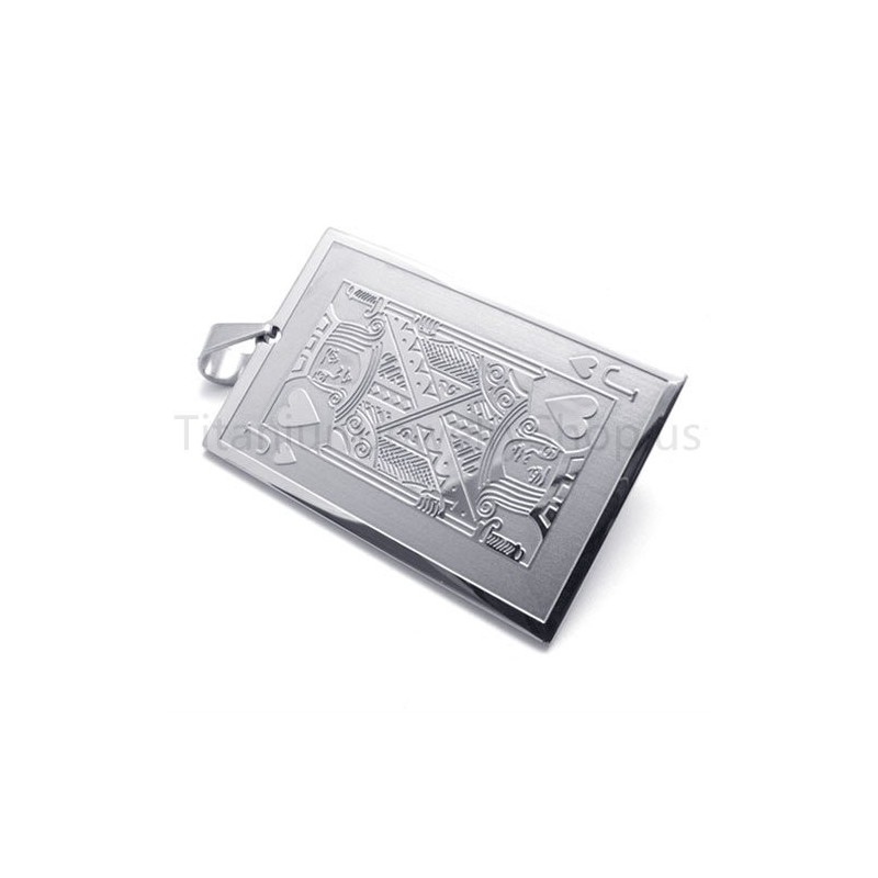 New Silvery Playing Card Titanium Pendant(J) New Silvery Playing Card Titanium Pendant(J)