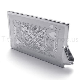 New Silvery Playing Card Titanium Pendant(J)