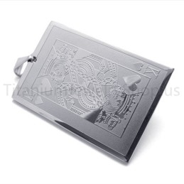 New Silvery Playing Card Titanium Pendant(K)