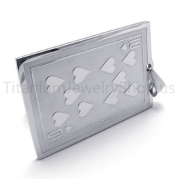 New Silvery Playing Card Titanium Pendant(10)