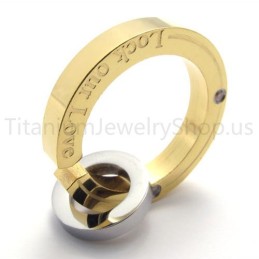 New Fracture Ring Golden Titanium Pendant