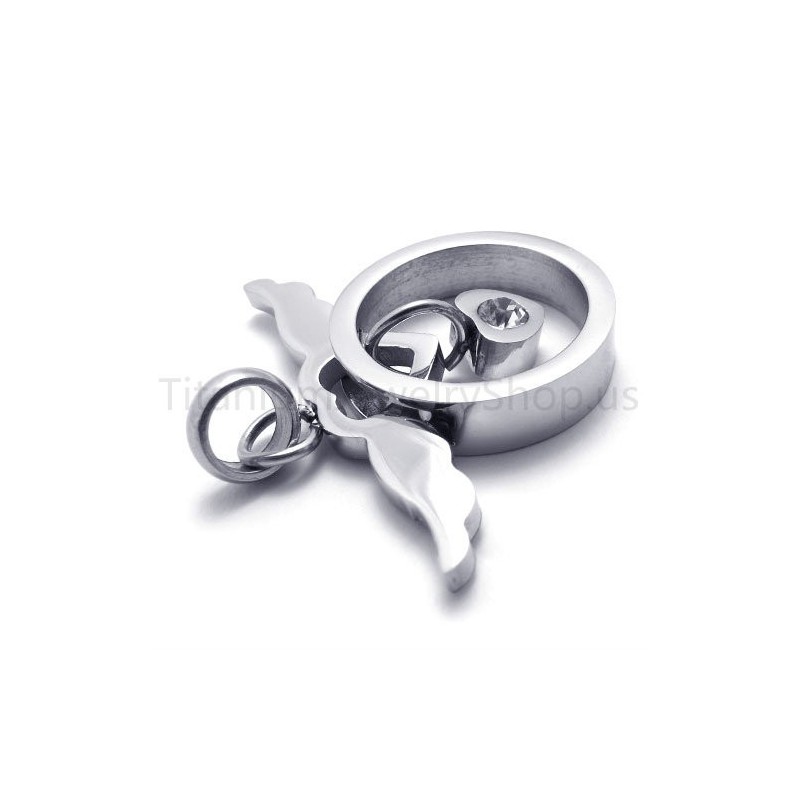 New Lovely Silvery Titanium Pendant