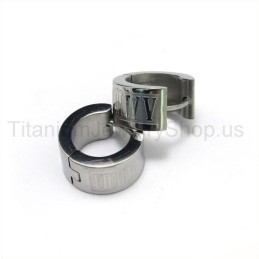 Engraved Fashion Titanium Earrings