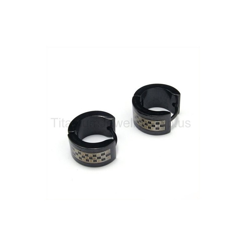 Black Stylish Titanium Earrings Black Stylish Titanium Earrings