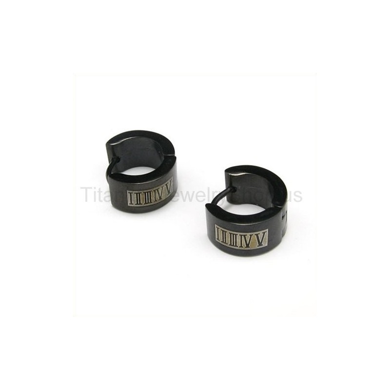 Roman Number Titanium Earrings Roman Number Titanium Earrings