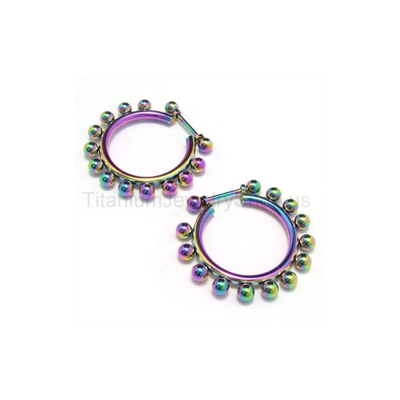 Titanium Color Beaded Earrings Titanium Color Beaded Earrings