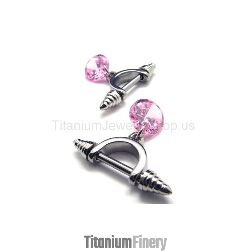 Cold Weapon Titanium Pink Diamond Earrings Cold Weapon Titanium Pink Diamond Earrings