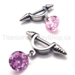 Cold Weapon Titanium Pink Diamond Earrings
