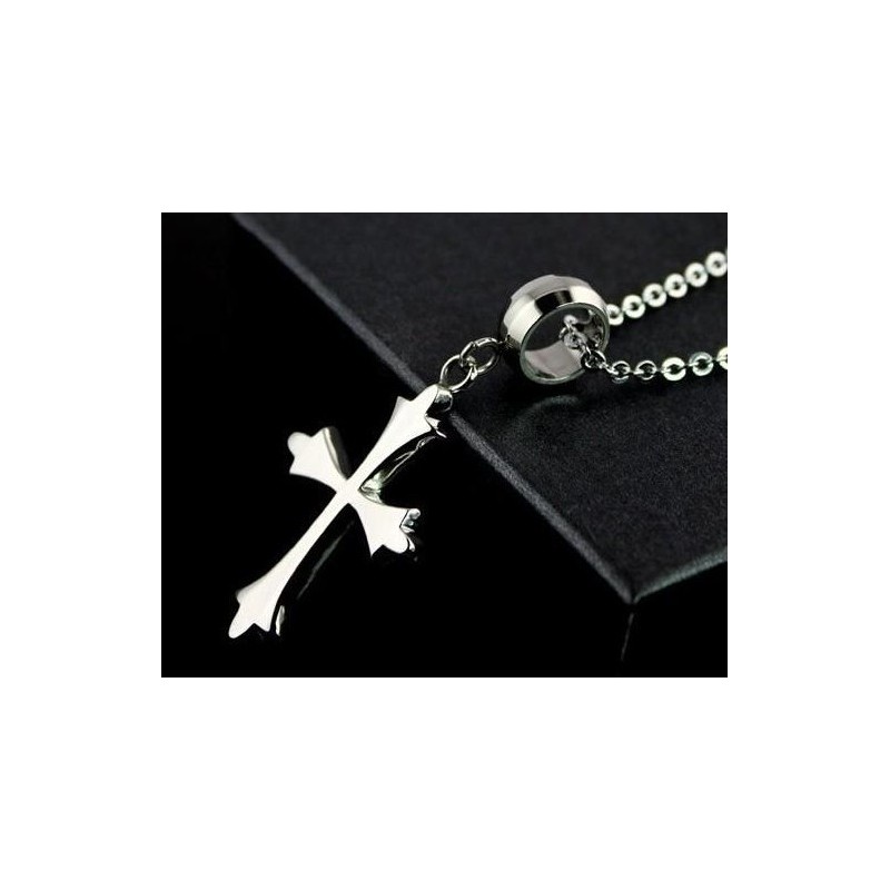 Pure Titanium Men's Pendants And Necklace Cross 02