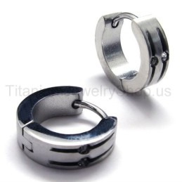 Silver Titanium Loop Earrings