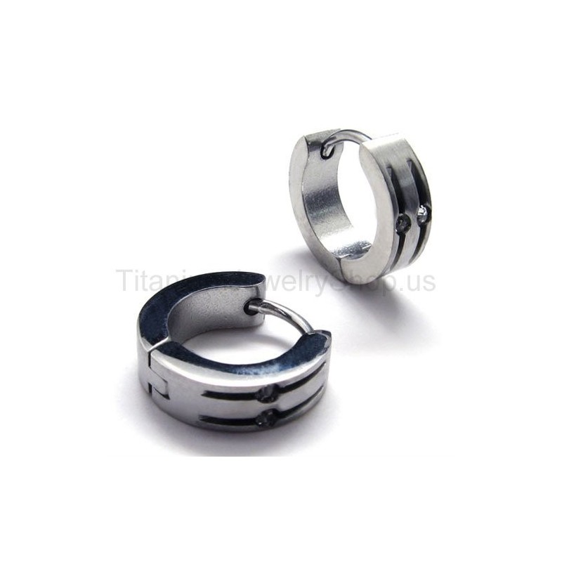 Silver Titanium Loop Earrings Silver Titanium Loop Earrings