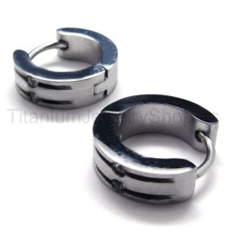 Silver Titanium Loop Earrings