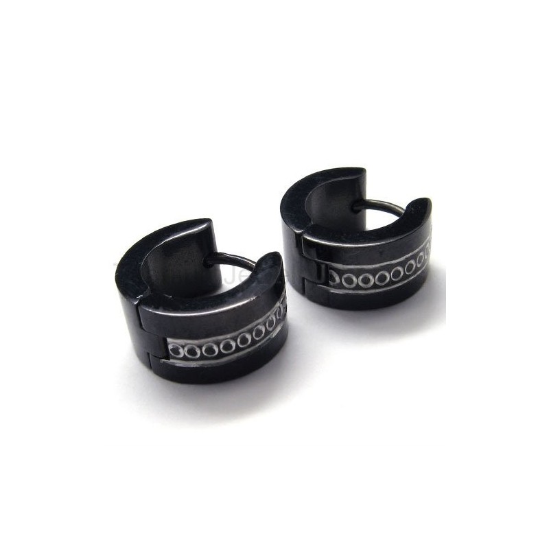 Black Titanium Loop Earrings Black Titanium Loop Earrings
