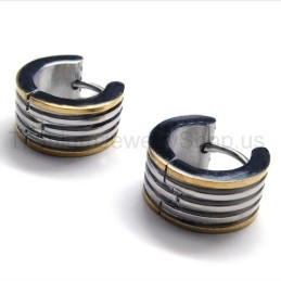 Titanium Groove Loop Earrings