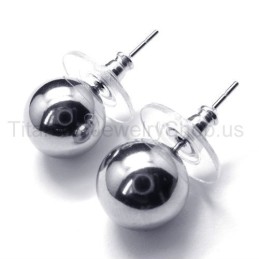 Polished Camera Titanium Earrings