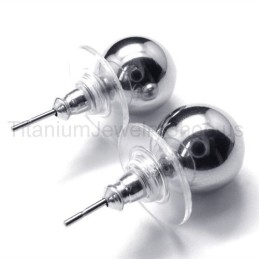 Polished Camera Titanium Earrings
