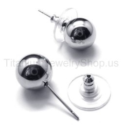 Polished Camera Titanium Earrings