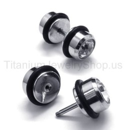 Titanium Barbell Earrings
