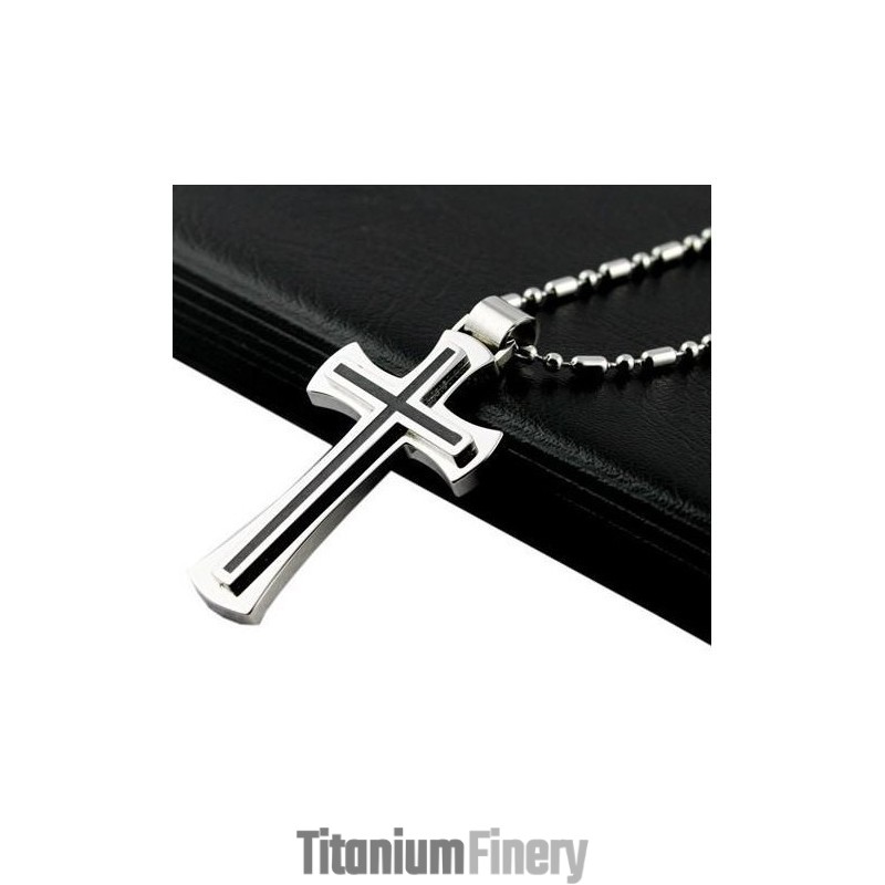 Pure Titanium Men's Cross Pendant 01 Pure Titanium Men's Cross Pendant 01