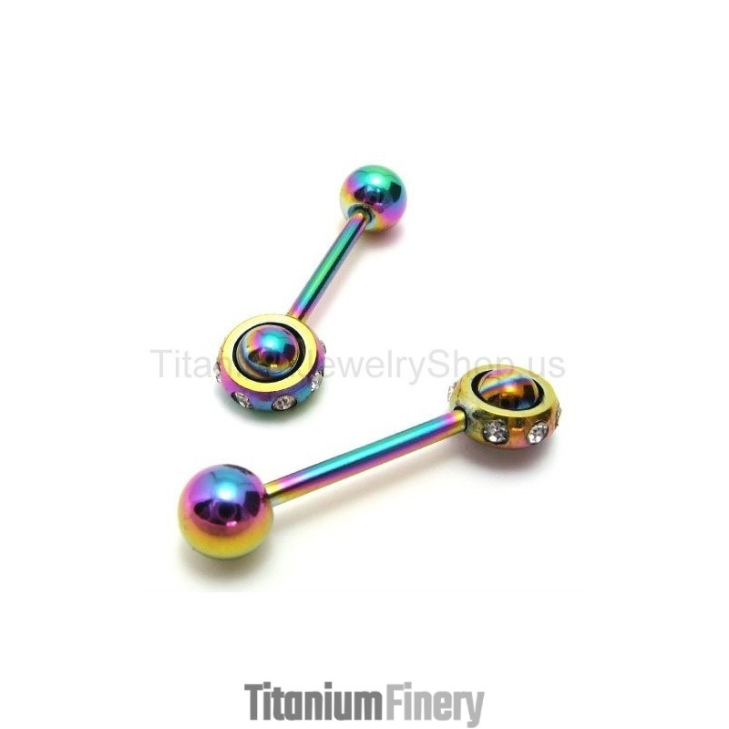 Color Magic Stick Titanium Diamond Earrings Color Magic Stick Titanium Diamond Earrings