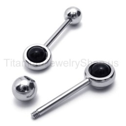 Silver Magic Stick Titanium Earrings