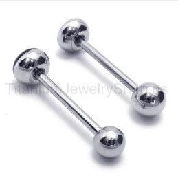 Silver Slim Titanium Earrings