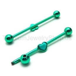 With Heart Magic Stick Titanium Earrings