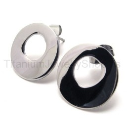 Silver Loop Titanium Earrings
