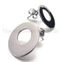 Silver Loop Titanium Earrings