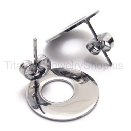 Silver Loop Titanium Earrings