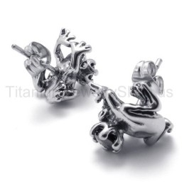 Frog Prince Retro Titanium Earrings